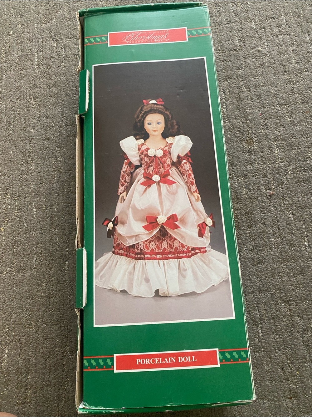 Porcelain Doll - Red Lace Gown